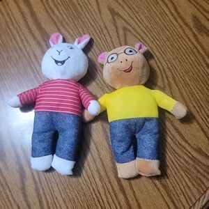 Arthur 9" & Buster Baxter 10" Plush PBS Kids Stuffed Animal Toys